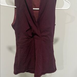 Chic Maroon V-Neck Tank Top